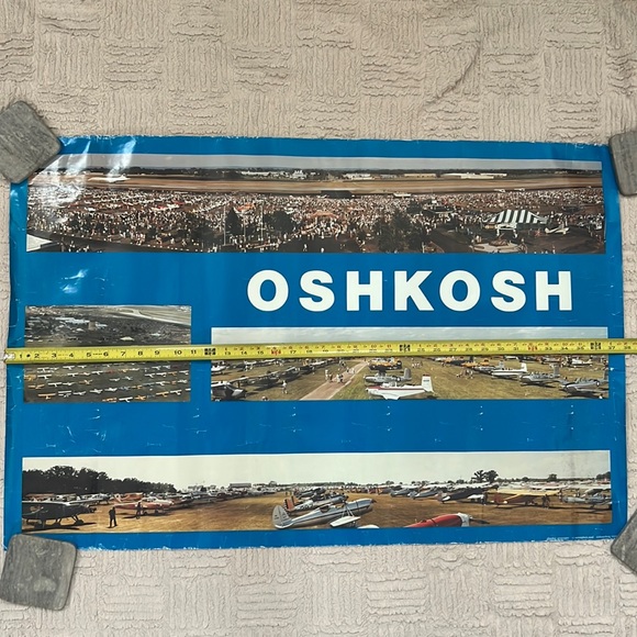 Oshkosh WI aircraft airplane vintage poster - Picture 15 of 16